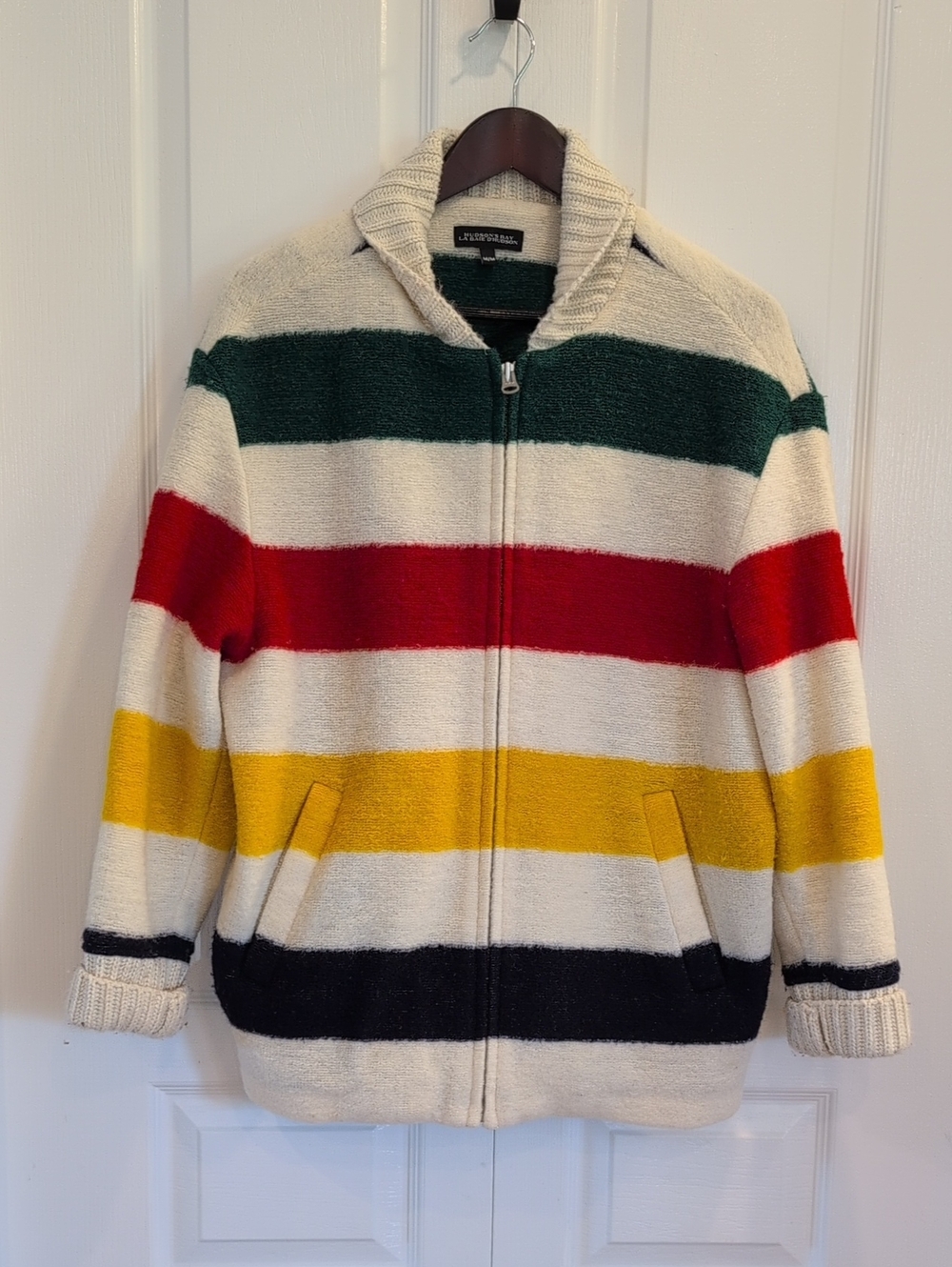 Hudson Bay Striped Zip Sweater